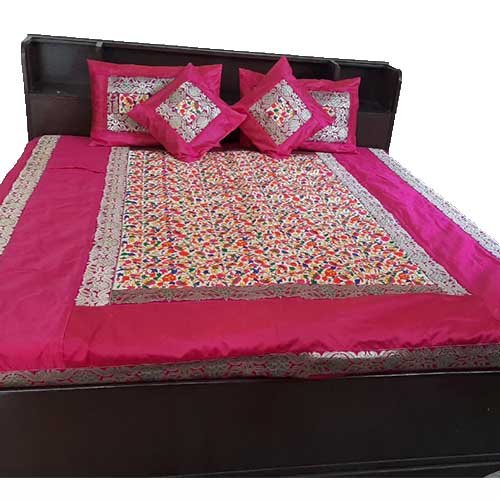 Pink Embroidery Bedsheet
